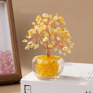 Дерево денежное 12 см Цитрин натуральный камень