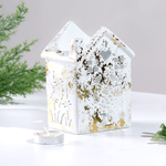 Аромалампа Домик 9х12 см Древо белая с золотом