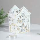 Аромалампа Домик 9х12 см Уют белая с золотом