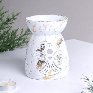 Аромалампа Классика 11 см Ангел белая с золотом