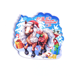 Магнит Символ года 2026 7х7 см Лошадь денежная