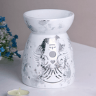 Аромалампа Классика 11 см Ангел белая с серебром