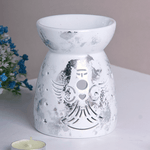 Аромалампа Классика 11 см Ангел белая с серебром