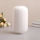 Ваза Вивьен 22 см форма фонарик белая