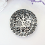 Подставка для благовоний Древо Жизни 10 см античное серебро