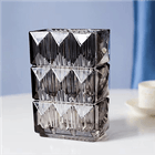 Ваза Фристайл 14х20 см квадро дымчатая перламутровая