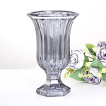 Ваза на ножке Тюльпан 19 дымчатая прозрачная