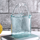 Ваза Сумка 15х24 см Роса прозрачная