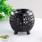 Аромалампа Марокко 9 см Кружево античный черный