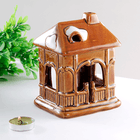 Аромалампа Подсвечник Домик 10х14 см коричневый