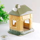 Аромалампа Подсвечник Домик 10х14 см бежево - зеленый