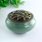 Курильница Камея 10 см оливковая