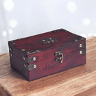 Шкатулка Двойное счастье 18х8х12 см под красное дерево