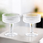 Креманка Набор 2 шт по 280 мл рельефные прозрачные