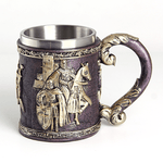 Кружка Тамплиеры 430 мл темная и светлое золото