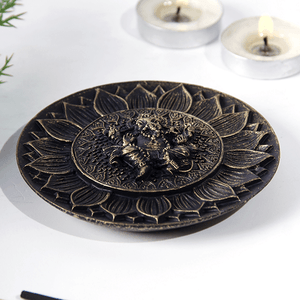 Подставка для благовоний Ганеша 10 см античное золото