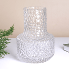 Ваза Кейт 22 см рельефная прозрачная