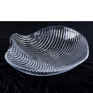 Блюдо Лист 23х23 ми рельефное стекло