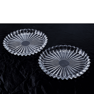 Блюдо плоское Астра Набор 2 шт 18 см рельефное стекло