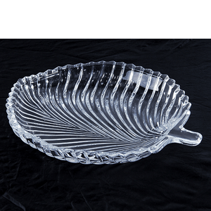 Блюдо Лист 16х20 см рельефное стекло
