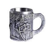 Кружка Два Рыцаря 430 мл черненое серебро с золотом