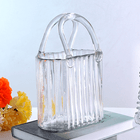 Ваза Сумка 15х24 см рельефная прозрачная