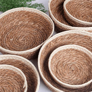 Корзина мягкая для хранения Набор 7 шт 28,26,22,20,18,17,15 см водный гиацинт