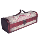 Кофр подарочный для бутылки Сундучок Карта мира 34х11 см