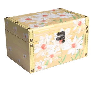 Шкатулка Кейс 20х12х14 см ромашки желтая