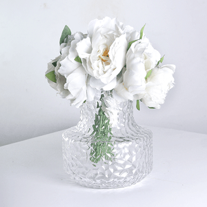 Ваза Кейт 16х18 см рельефная прозрачная