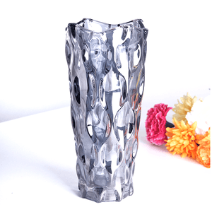 Ваза Каллиста 24 см дымчатая с перламутром