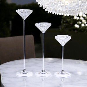 Подсвечник Набор 3 шт Жасмин 26 21 16 см серебряные ножки