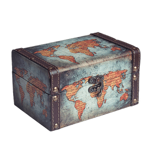 Шкатулка Кейс 17х10х11 см карта мира цветная