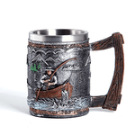 Кружка пивная Рыбак 600 мл черненое серебро