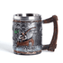 Кружка пивная Рыбак 600 мл черненое серебро