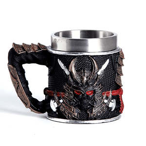 Кружка Самурай 430 мл черная с красным