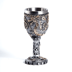 Кубок Дракон Техно 200 мл черненое серебро и бронза