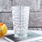 Ваза Квадро 20 см рельефная прозрачная