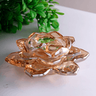 Подсвечник Лотос 12 см 12 лепестков карамельный прозрачный