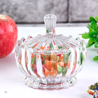 Сахарница Конфетница Линда 240 мл рельефная прозрачная