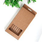 Набор 6+1 Трубочки для коктелей 20 см и ершик прозрачное стекло