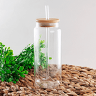 Стакан с трубочкой 600 мл бамбуковая крышка