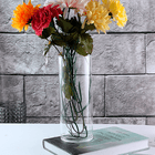 Ваза Симпл 20 см прямая гладкая прозрачная