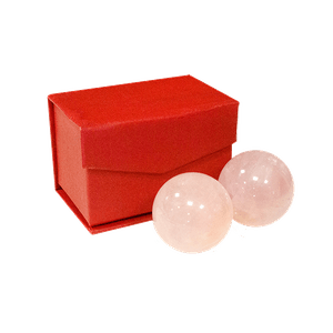 Шары Бао 2 шт 4 см Кварц розовый в подарочной коробке