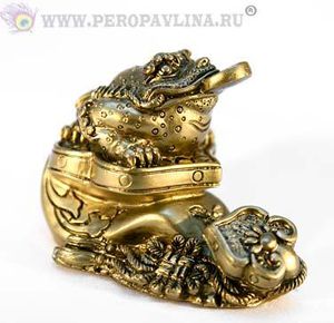 Жаба на жуи 9*7*6,5см брон полист/144шт
