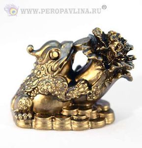 Жаба+капуста на мон 7*6*4см брон полист/252шт