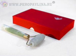 Массажер ежик 6,5*12*2,5см подар ручка нефрит/120ш