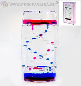 Часы водяные 7*14*3см цв асс пласт+жидк/72шт