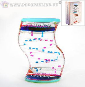Часы водяные 9,5*13*4см цв асс пласт+жидк/72шт