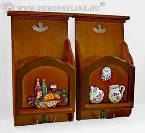 Салфетница 15*28*6см асс дер+полист/48